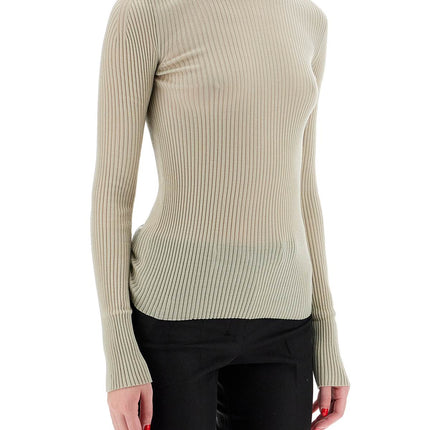 MRZ ribbed wool top with a high