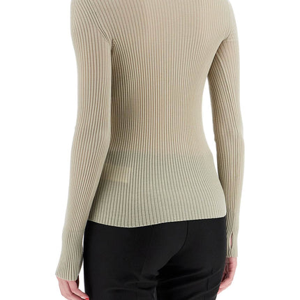 MRZ ribbed wool top with a high