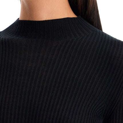 MRZ ribbed wool top with a high