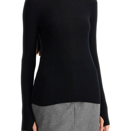 MRZ ribbed wool top with a high