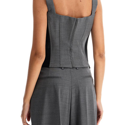 Giuseppe Di Morabito stretch wool corset top with nine words