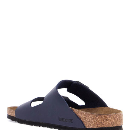 Birkenstock dark blue arizona sandals in birkoflor with cork sole