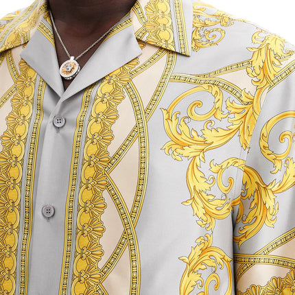 Versace 'printed silk bowling shirt from the gods' collection