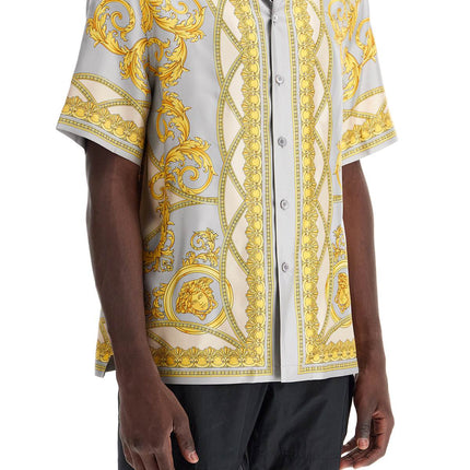 Versace 'printed silk bowling shirt from the gods' collection