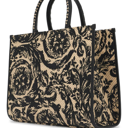 Versace medium athena barocco tote bag in raff