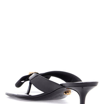 Versace gianni ribbon thong mules