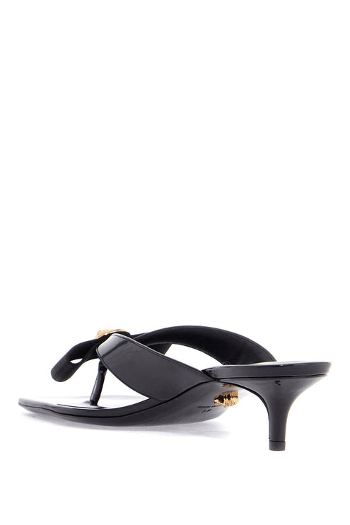 Versace gianni ribbon thong mules