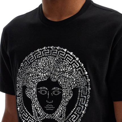 Versace medusa crystal embellished t