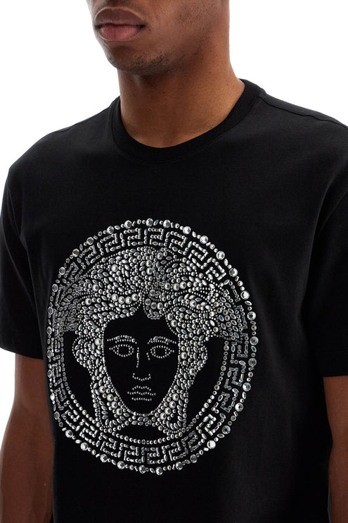 Versace medusa crystal embellished t