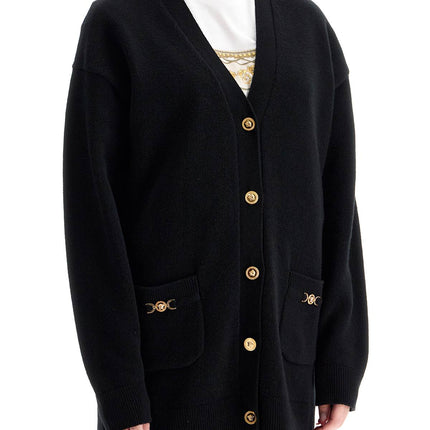 Versace boxy wool and cashmere cardigan