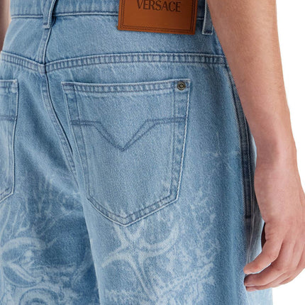 Versace "baroque sea denim lasered