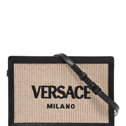 Versace raffia pouch for