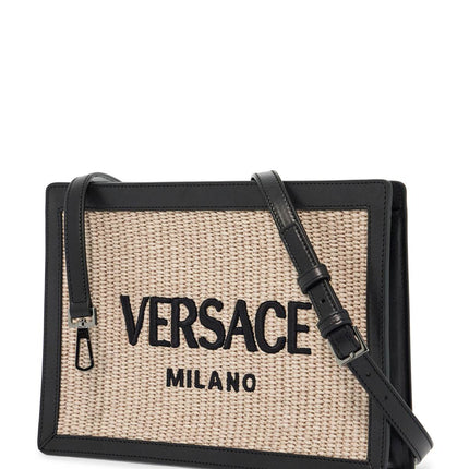 Versace raffia pouch for