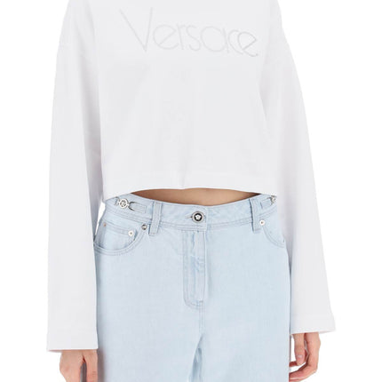 Versace "cropped sweatshirt with rhinestone