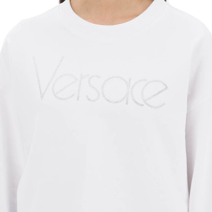 Versace "cropped sweatshirt with rhinestone