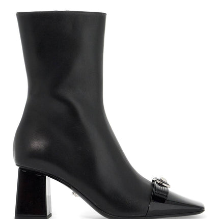 Versace gianni ribbon leather ankle boots with