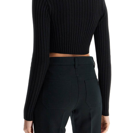 Versace 'cropped safety pin cardigan