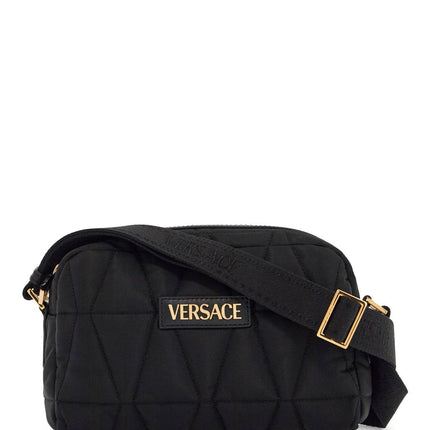 Versace quilted nylon camera bag with