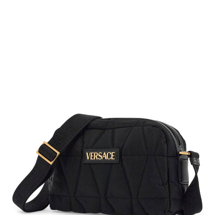 Versace quilted nylon camera bag with