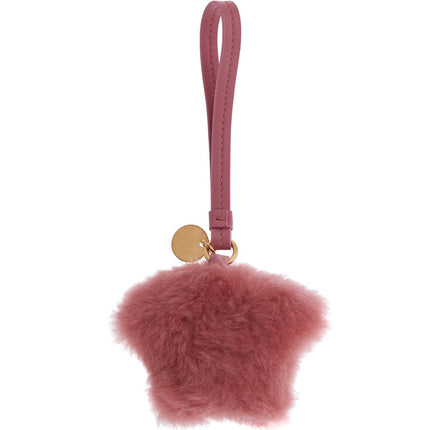 Versace charm stella rosa fragola in shearling con medusa