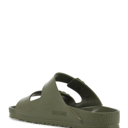 Birkenstock khaki synthetic arizona eva slippers with two straps