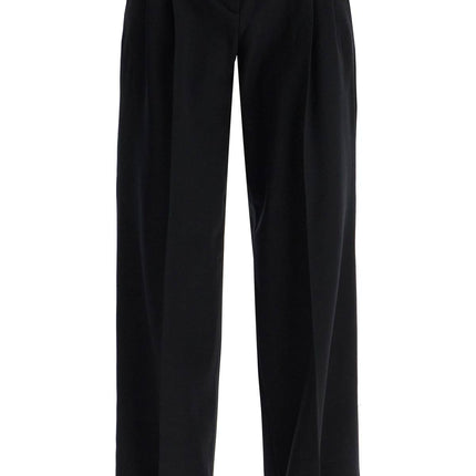 Pinko twill wide-leg trousers in pal