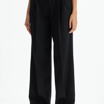 Pinko twill wide-leg trousers in pal