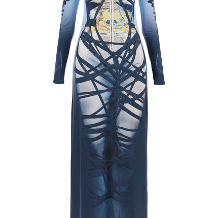 Y Project long bondage print dress