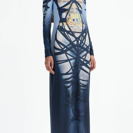 Y Project long bondage print dress