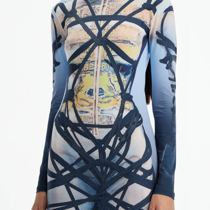 Y Project long bondage print dress