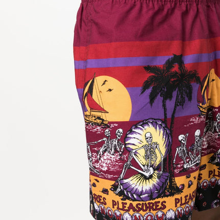 Pleasures Shorts Bordeaux