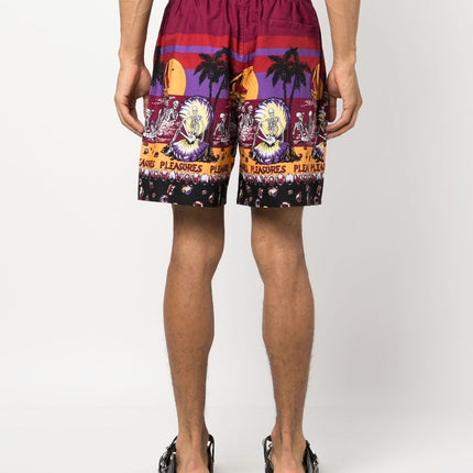 Pleasures Shorts Bordeaux