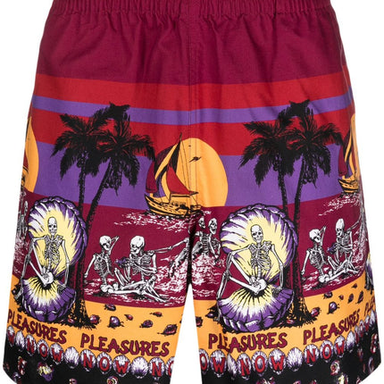 Pleasures Shorts Bordeaux