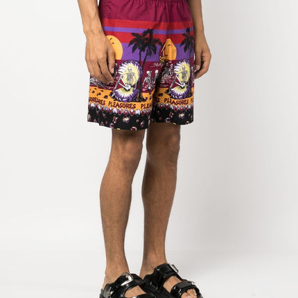 Pleasures Shorts Bordeaux