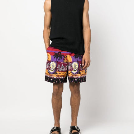 Pleasures Shorts Bordeaux