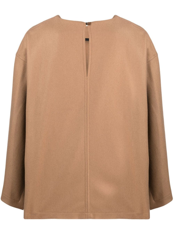 Erika Cavallini Semi-Couture Top Camel