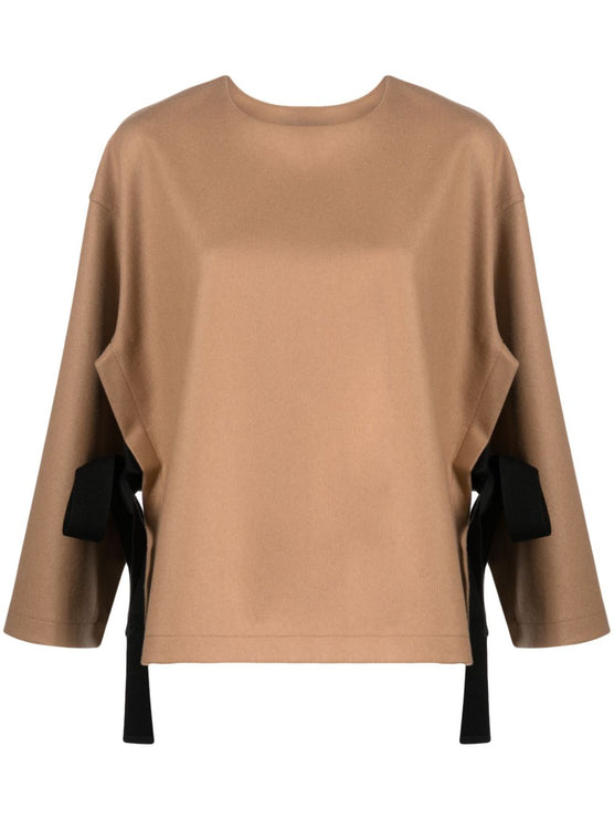 Erika Cavallini Semi-Couture Top Camel