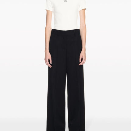 Off White Trousers Black