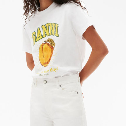 GANNI T-shirts and Polos White