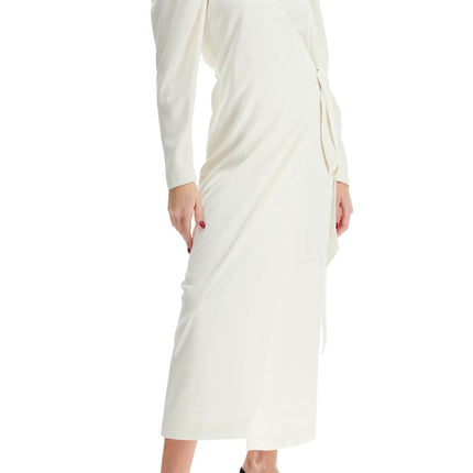 Rotate wrap midi dress with a wrap