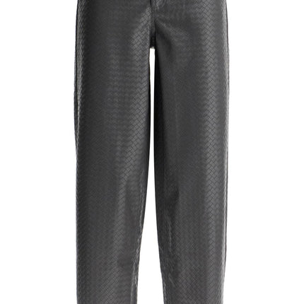 Rotate wide woven patterned trousers with a