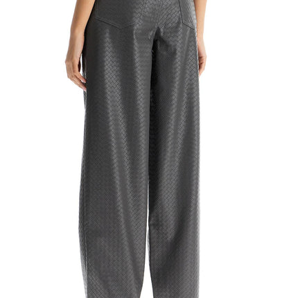 Rotate wide woven patterned trousers with a