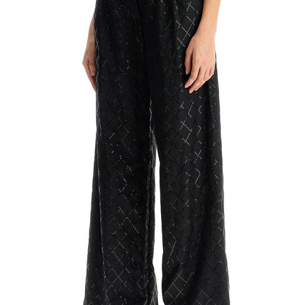 Rotate wide pants with sequins.