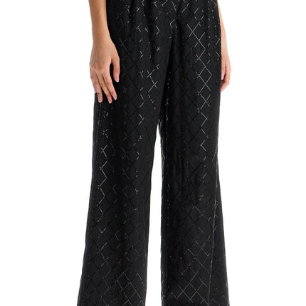 Rotate wide pants with sequins.