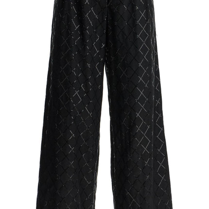 Rotate wide pants with sequins.