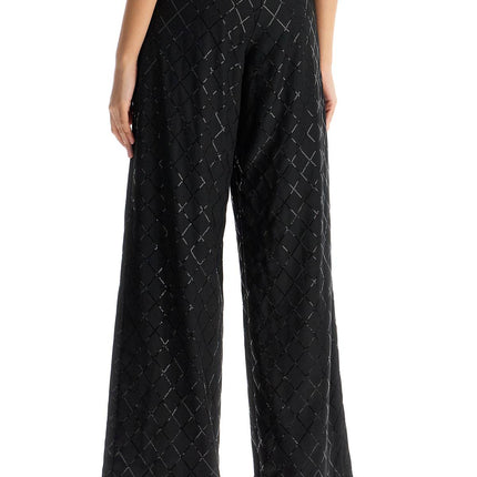 Rotate wide pants with sequins.