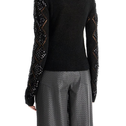 Rotate perforated cardigan with