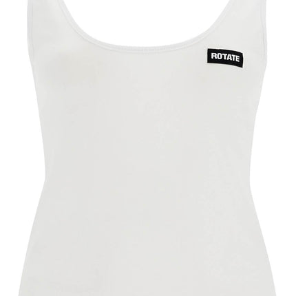 Rotate white recycled cotton top with deep neckline