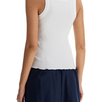 Rotate ribbed tank top with logo label