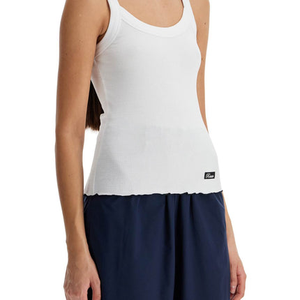 Rotate ribbed tank top with logo label